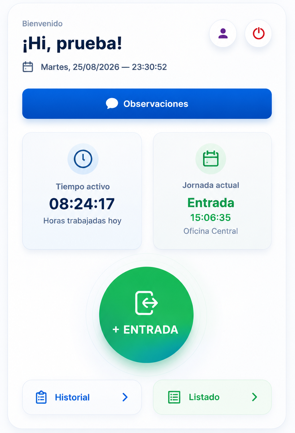 Captura de Control de Fichajes