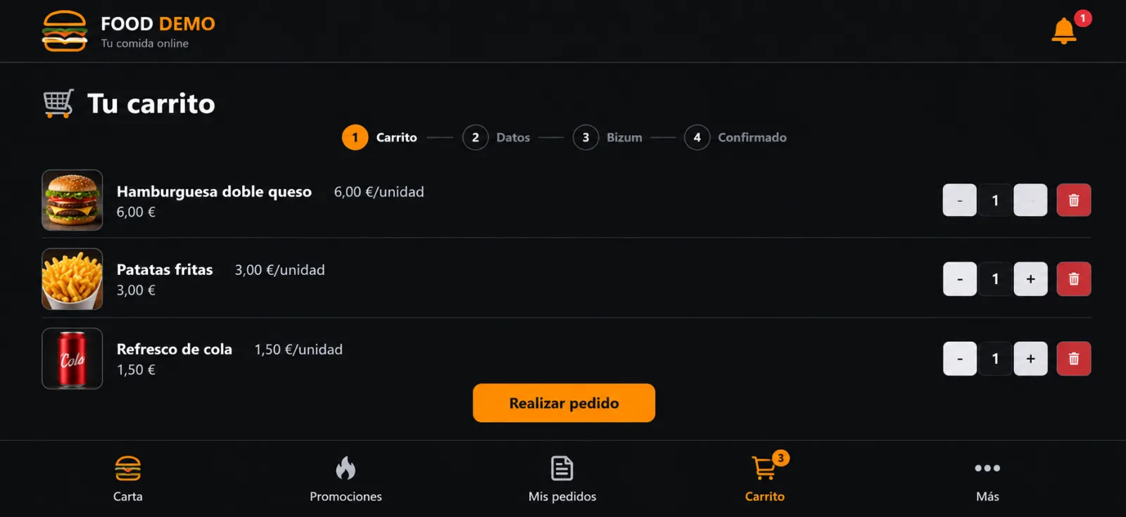 Captura 3 de 🍔 Sistema de pedidos online para restaurantes