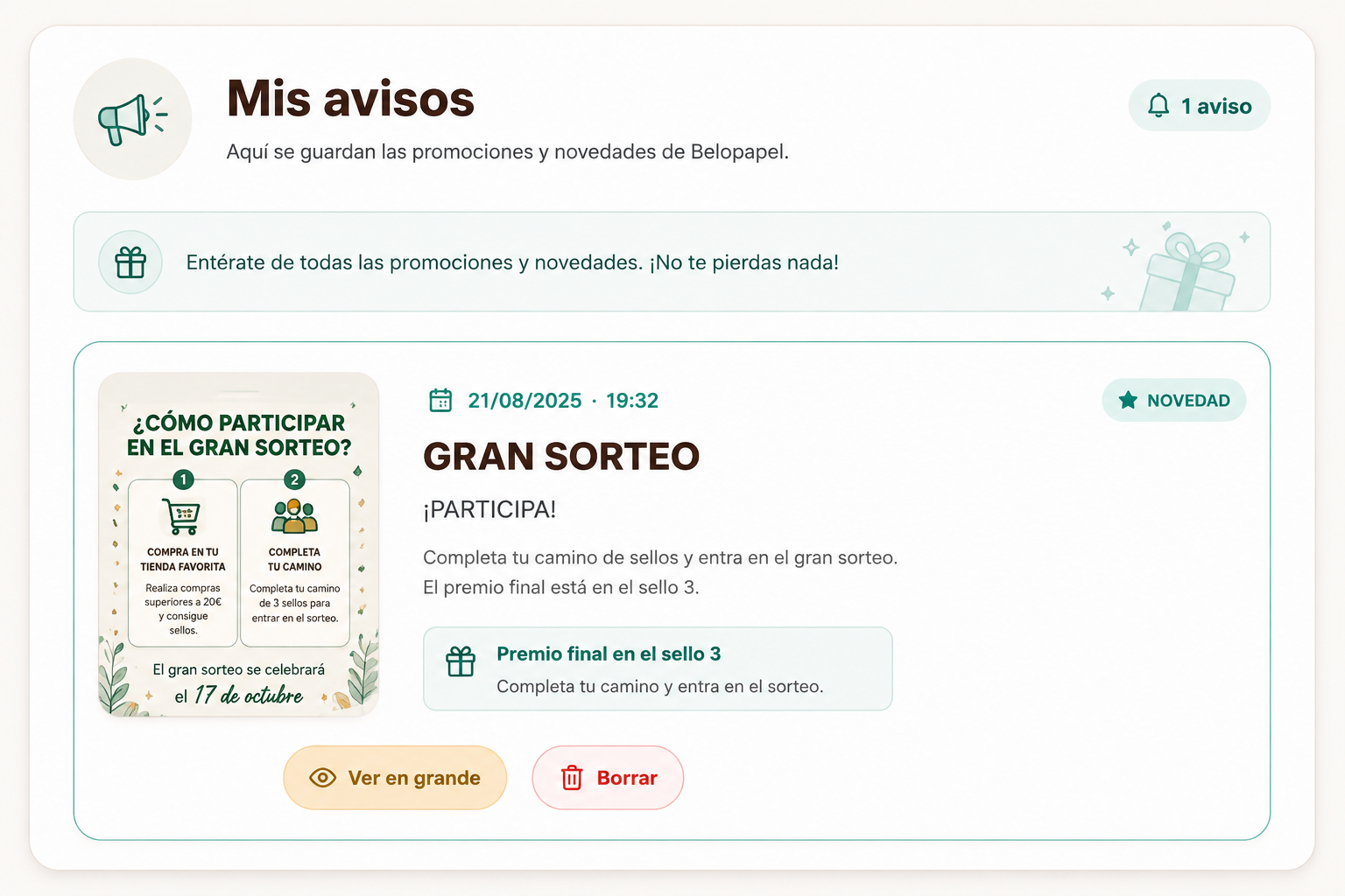 Captura de Tarjeta de Fidelización Digital